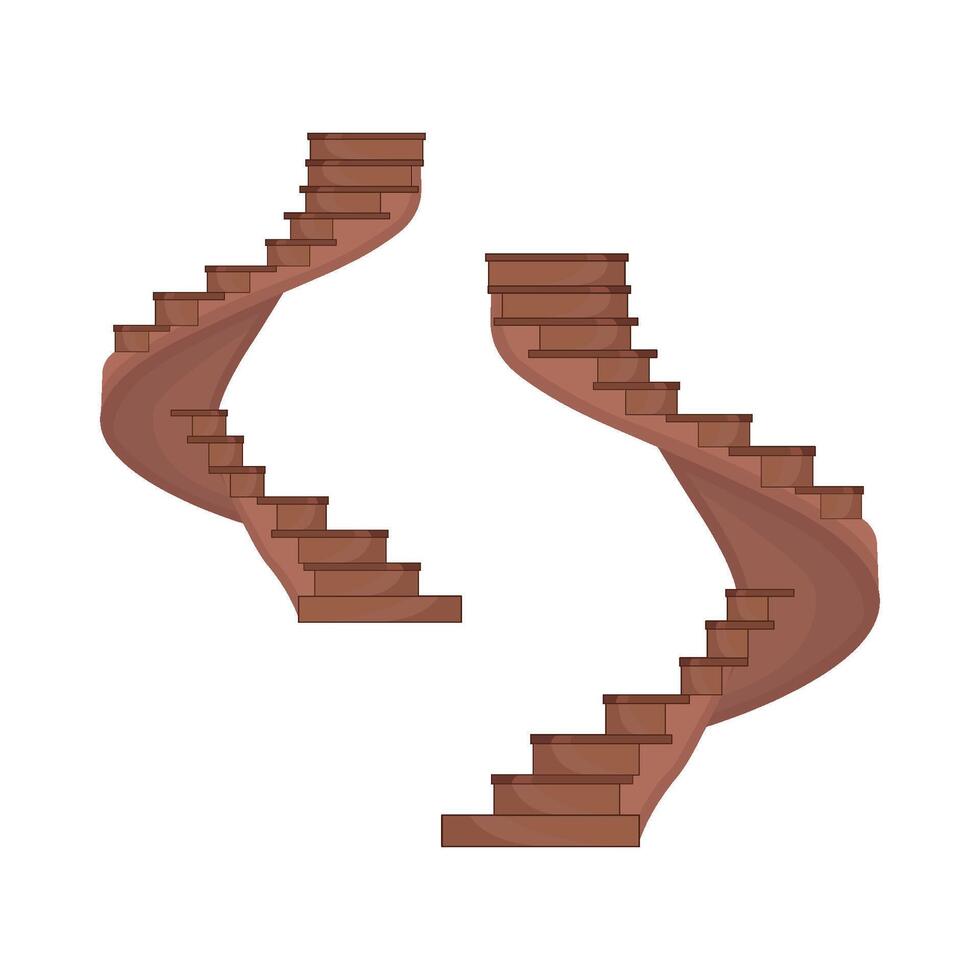 ilustração do espiral Escadaria vetor
