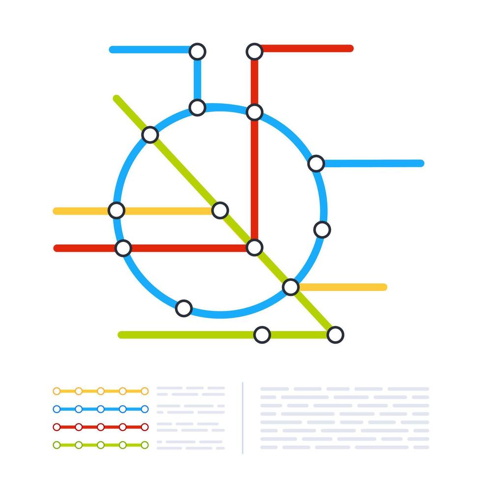 metro metrô cidade mapa. subterrâneo transporte sistema. público transporte vetor