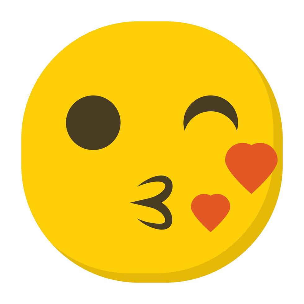 conceitos de emoji de beijo vetor