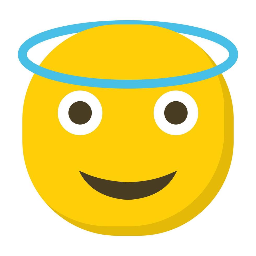 conceitos de halo emoji vetor