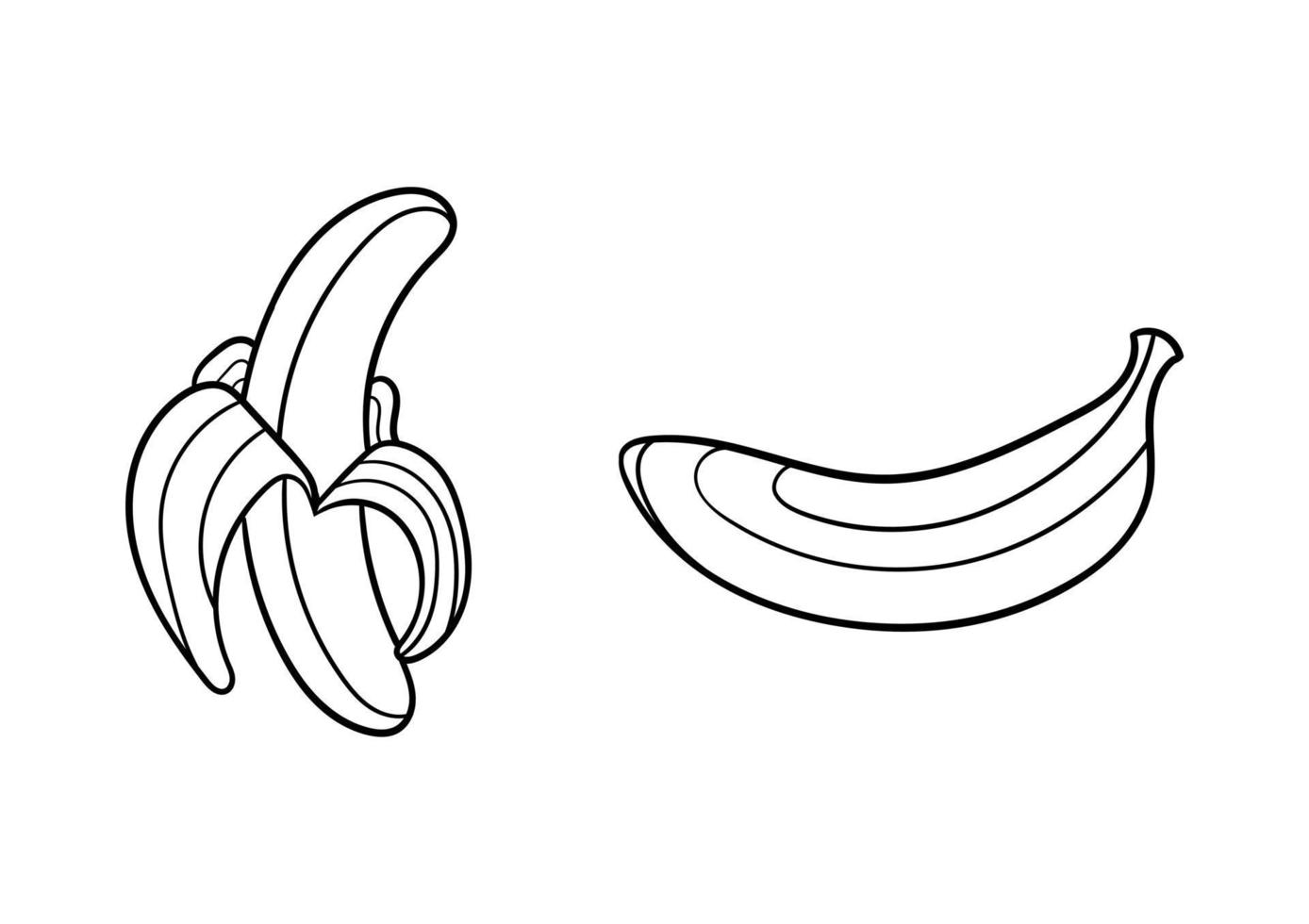 banana desenhada à mão vetor