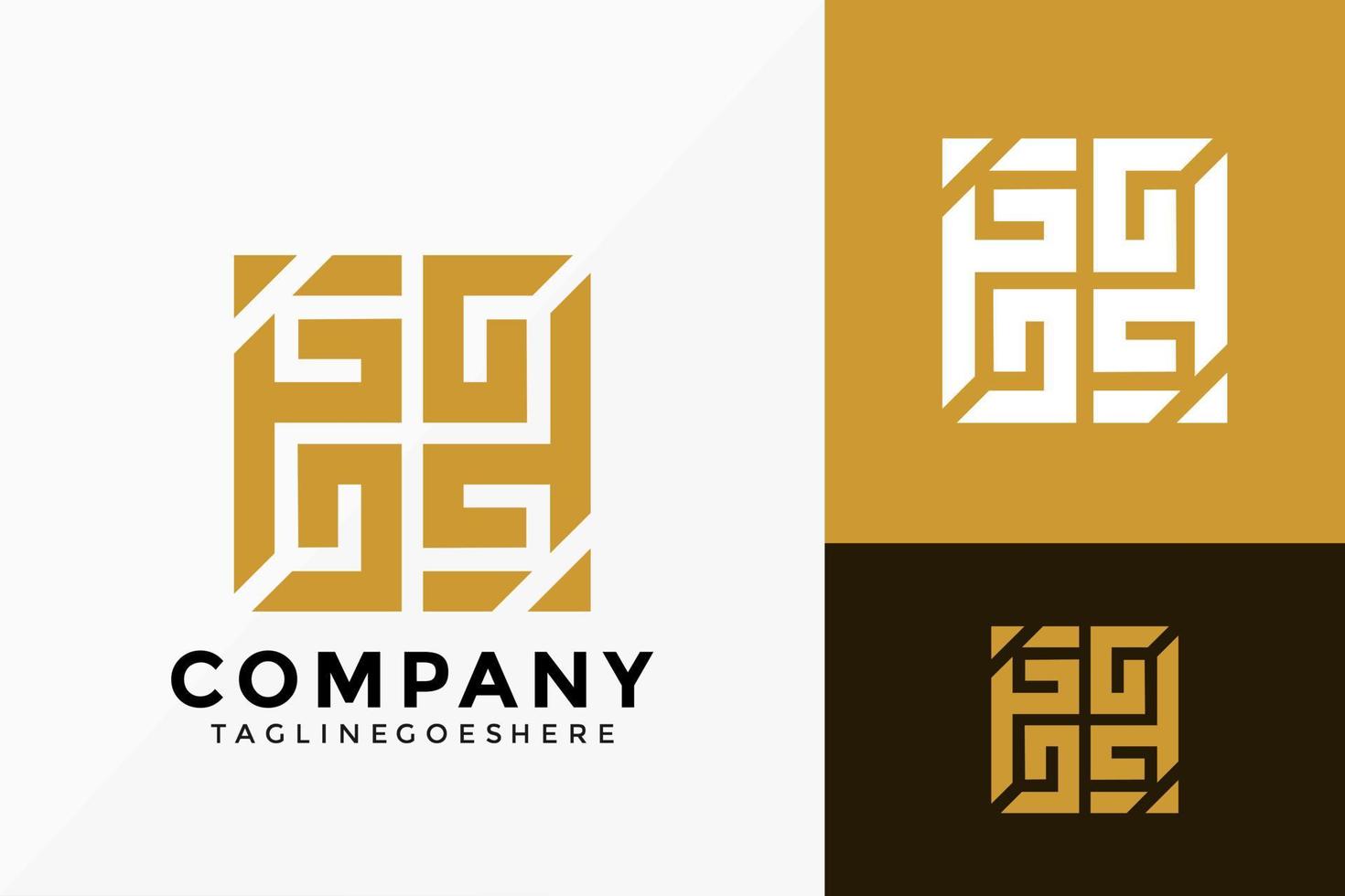 letra g desenho de vetor logotipo quadrado. emblema abstrato, conceito de projetos, logotipos, elemento de logotipo para modelo.