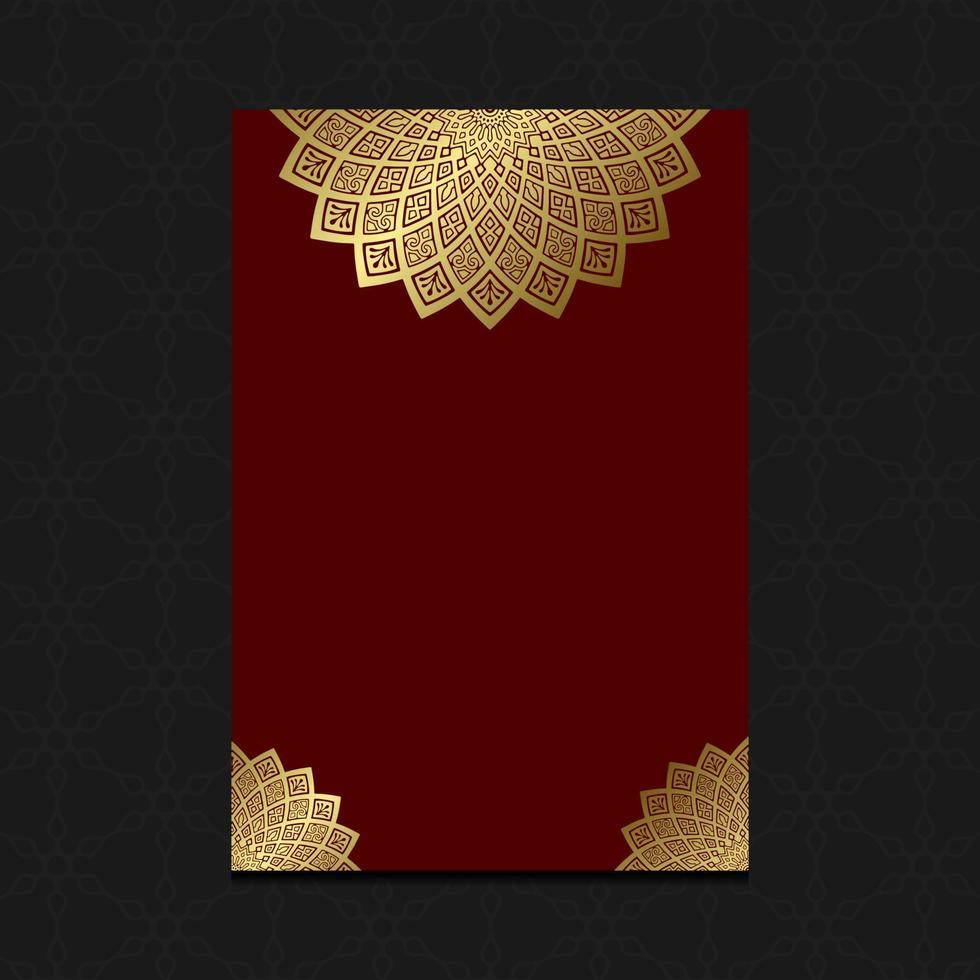 fundo de mandala de luxo com padrão árabe dourado estilo oriental islâmico. mandala decorativa do estilo ramadan. mandala para impressão, cartaz, capa, folheto, panfleto, banner vetor