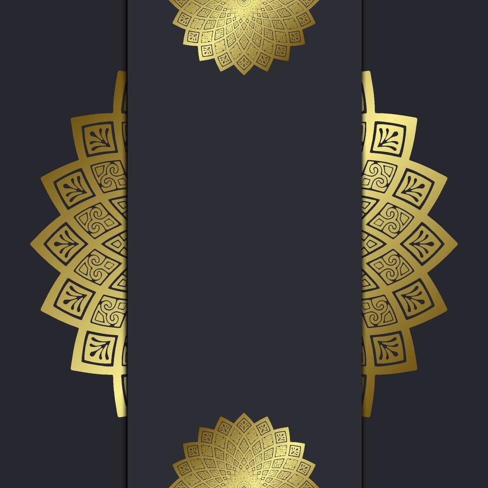 fundo de mandala de luxo com padrão árabe dourado estilo oriental islâmico. mandala decorativa do estilo ramadan. mandala para impressão, cartaz, capa, folheto, panfleto, banner vetor