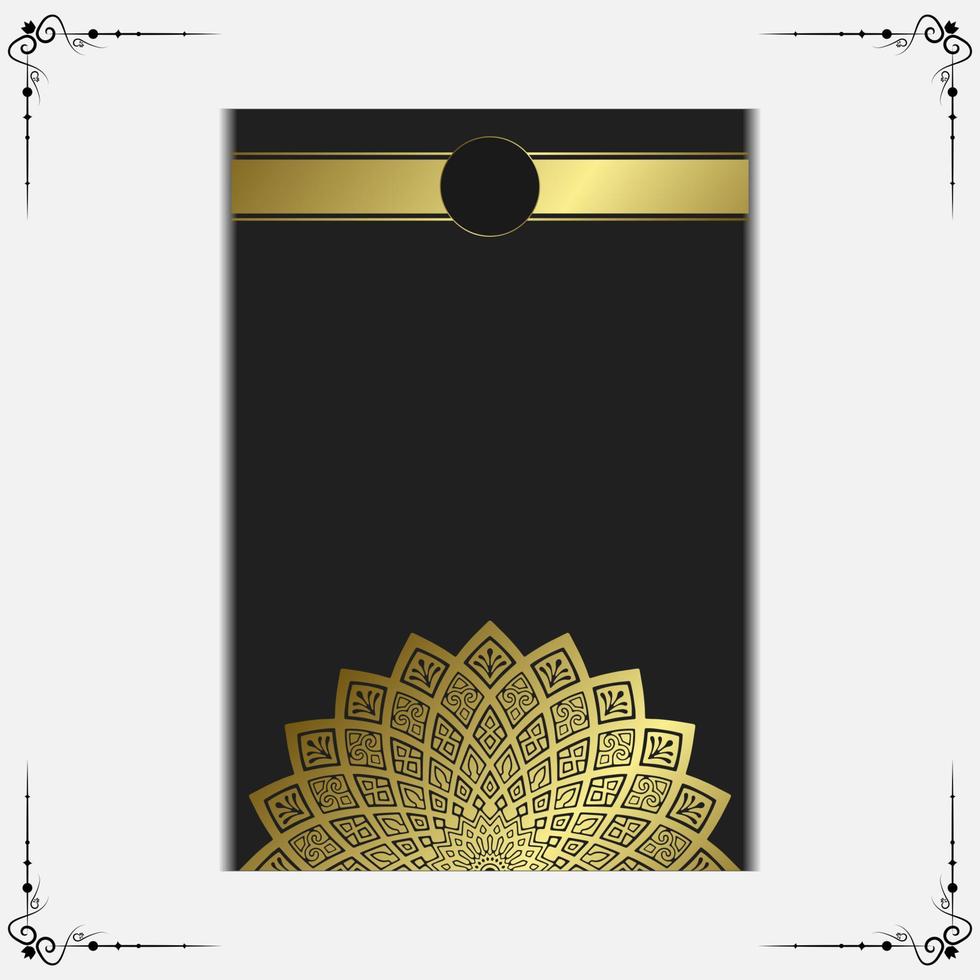 fundo de mandala de luxo com padrão árabe dourado estilo oriental islâmico. mandala decorativa do estilo ramadan. mandala para impressão, cartaz, capa, folheto, panfleto, banner vetor