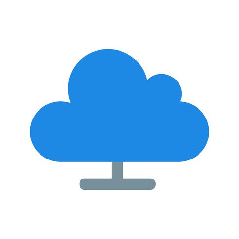 Ícone de vetor de computação em nuvem