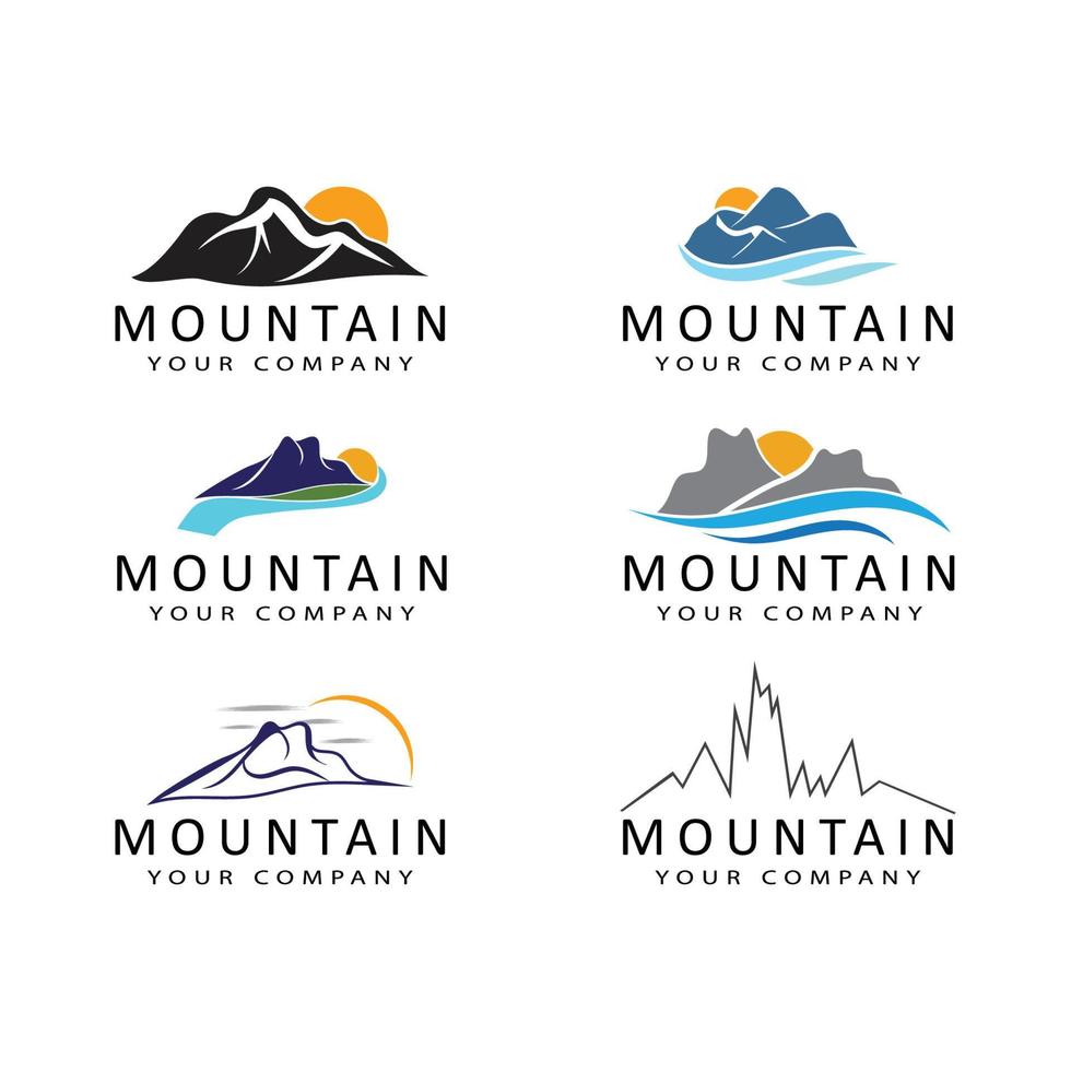 ícone da montanha logotipo modelo ilustração vetorial design vetor