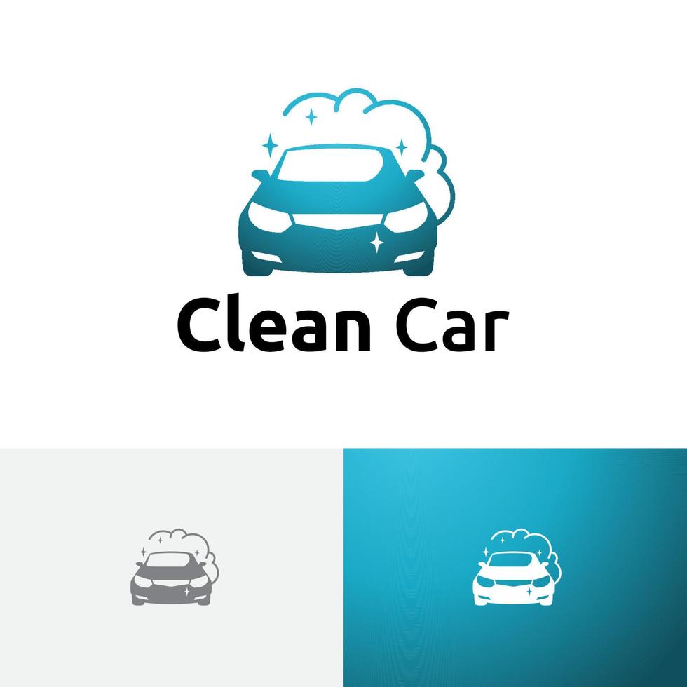 espuma de sabão espumante e limpa logotipo do serviço de lavagem de carros vetor