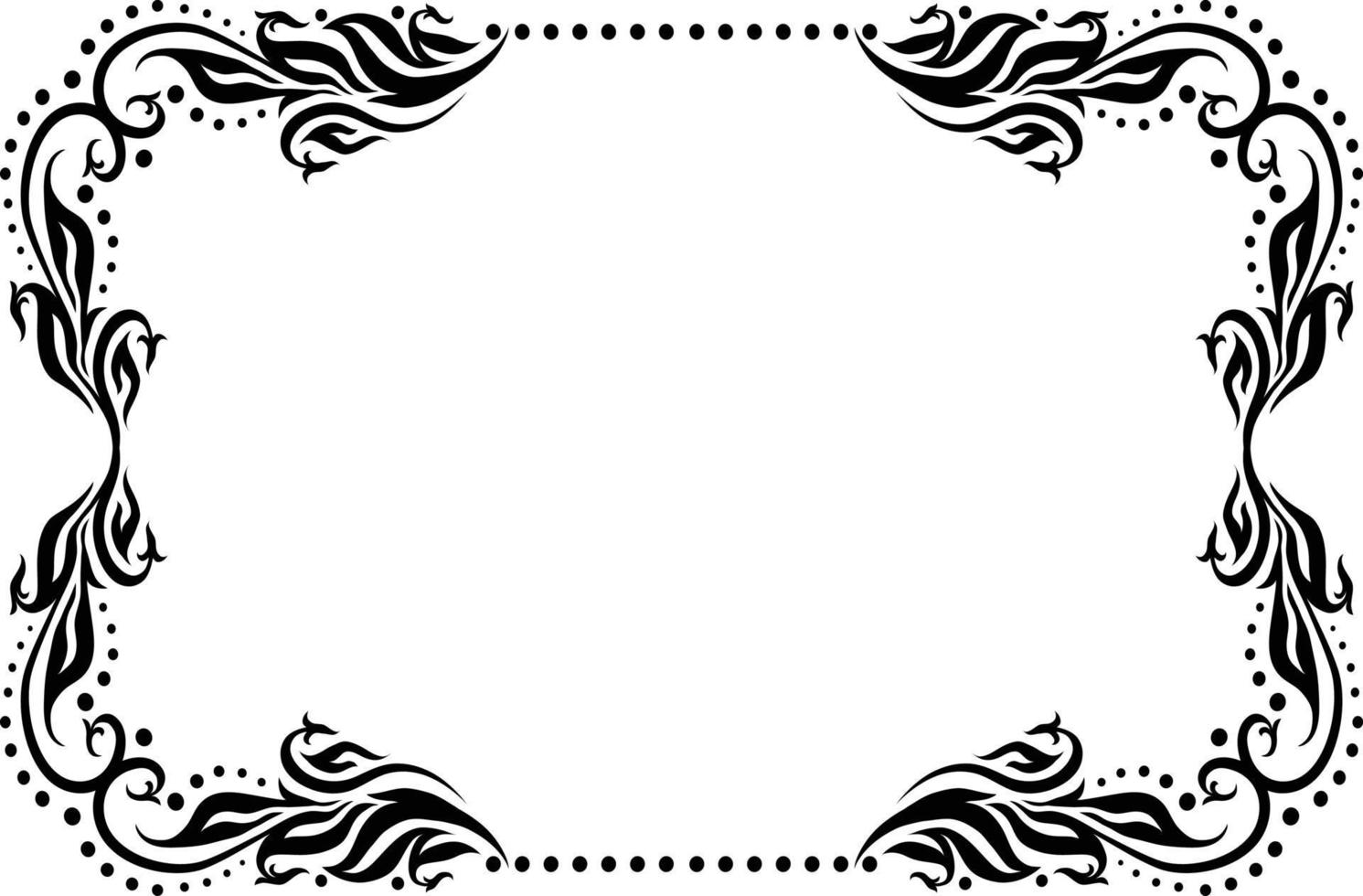 desenho de ícone de moldura de ornamento vetor