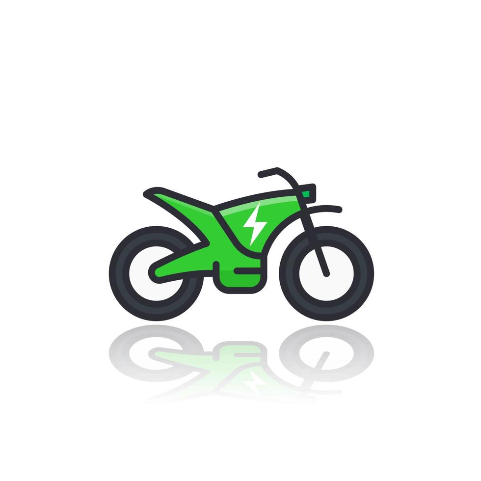 ícone de vetor de bicicleta elétrica em branco