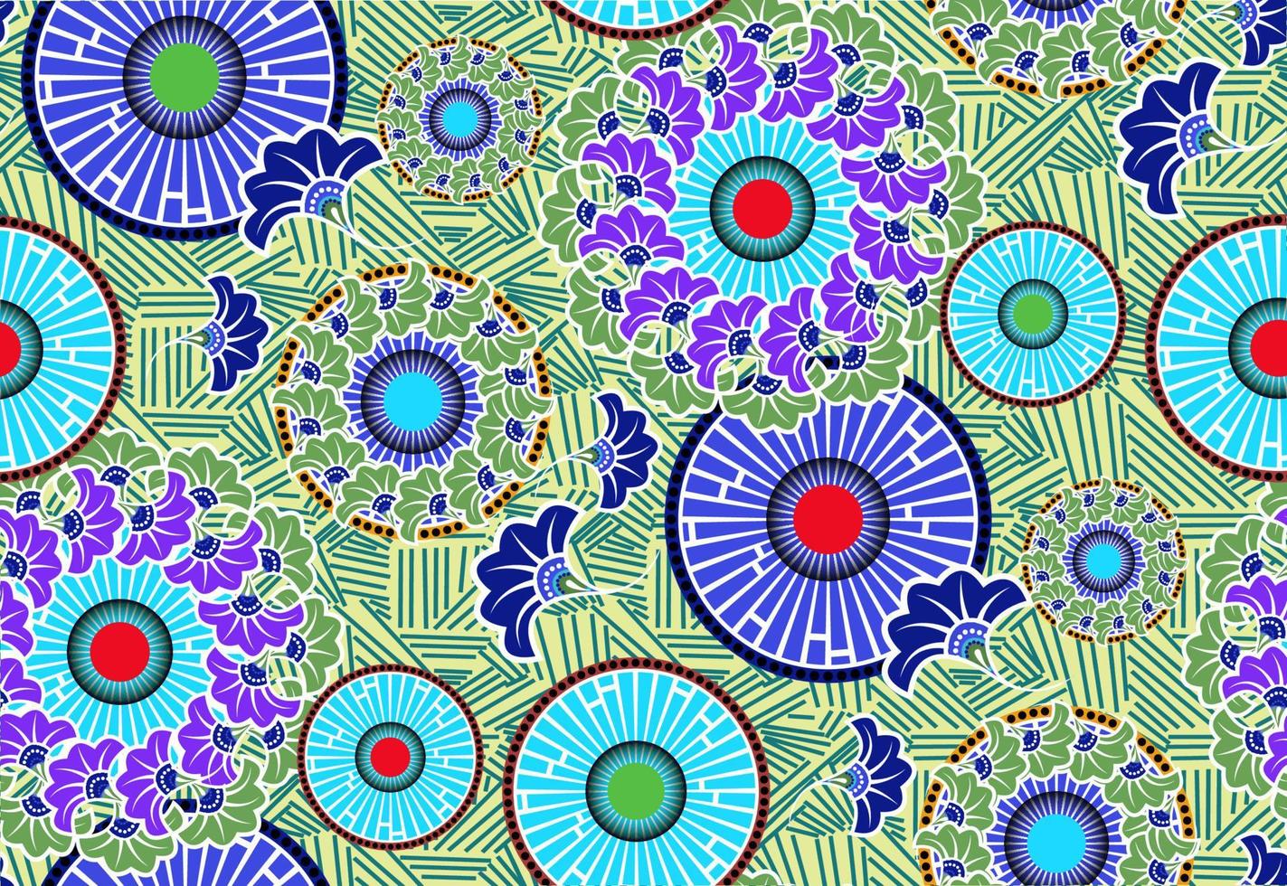Primavera sem costura japonesa padrão com motivo floral clássico, textura asiática para impressão em embalagens, têxteis, papel, tecido, fabricação, papéis de parede. fundo colorido vetor
