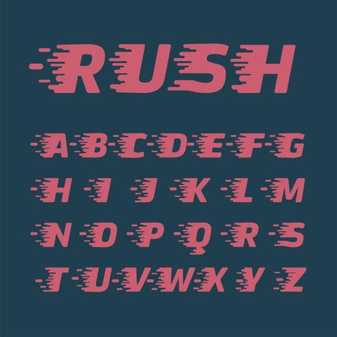 Conjunto de caracteres &#39;Rush&#39;, ilustração vetorial vetor