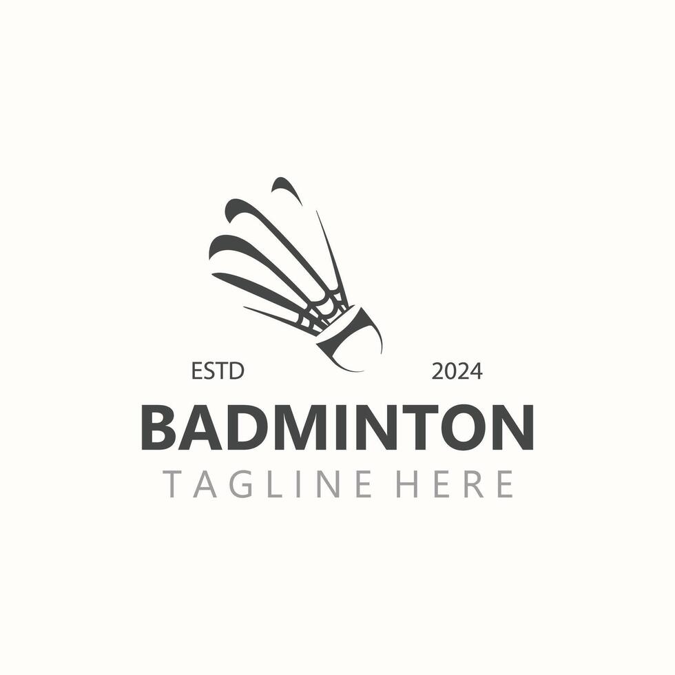 badminton peteca logotipo ícone Projeto para esporte badminton campeonato clube concorrência vetor