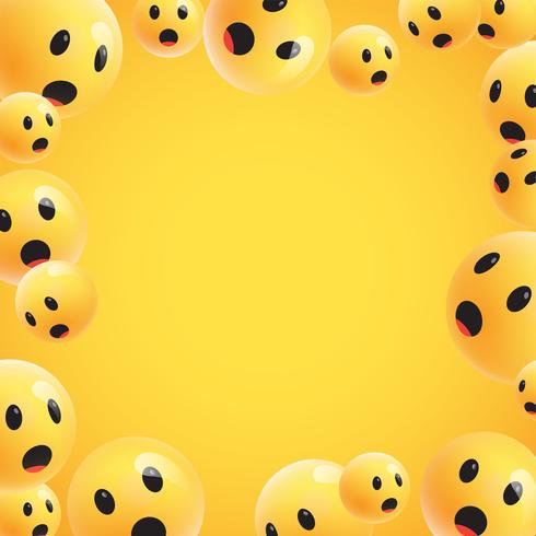 Grupo de emoticons amarelos altamente detalhados, ilustração vetorial vetor