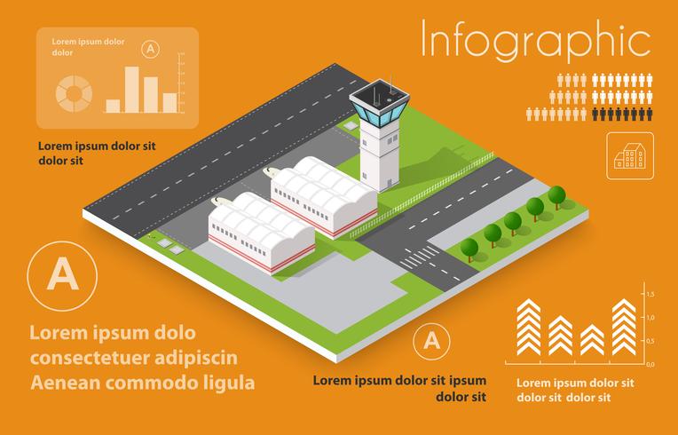 Infográficos de voos de transporte vetor