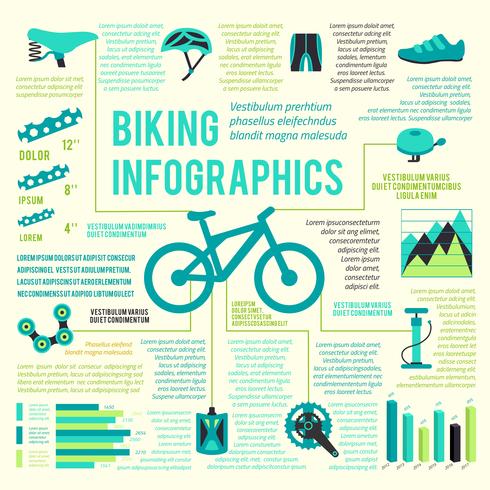 Infográfico de ícones de bicicleta vetor