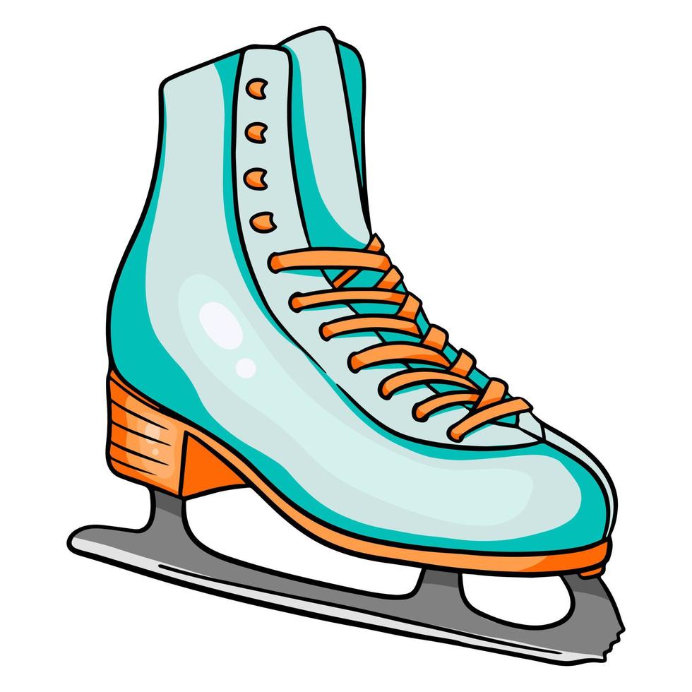 patins artísticos para patinação no gelo. sapatos esportivos. vetor