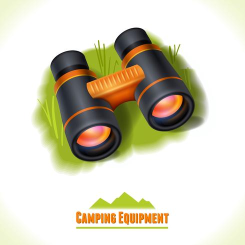 Símbolo de acampamento binocular vetor