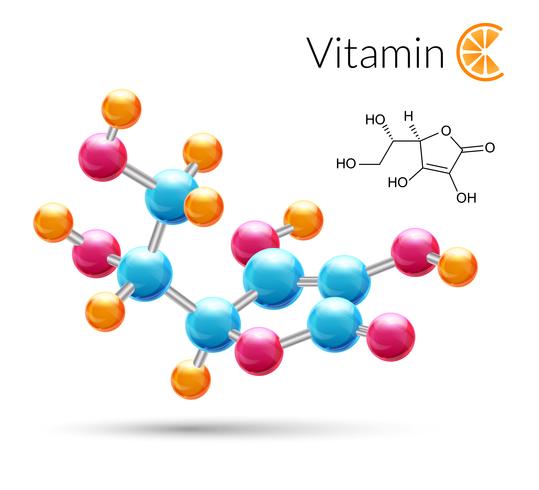 Molécula de vitamina C vetor