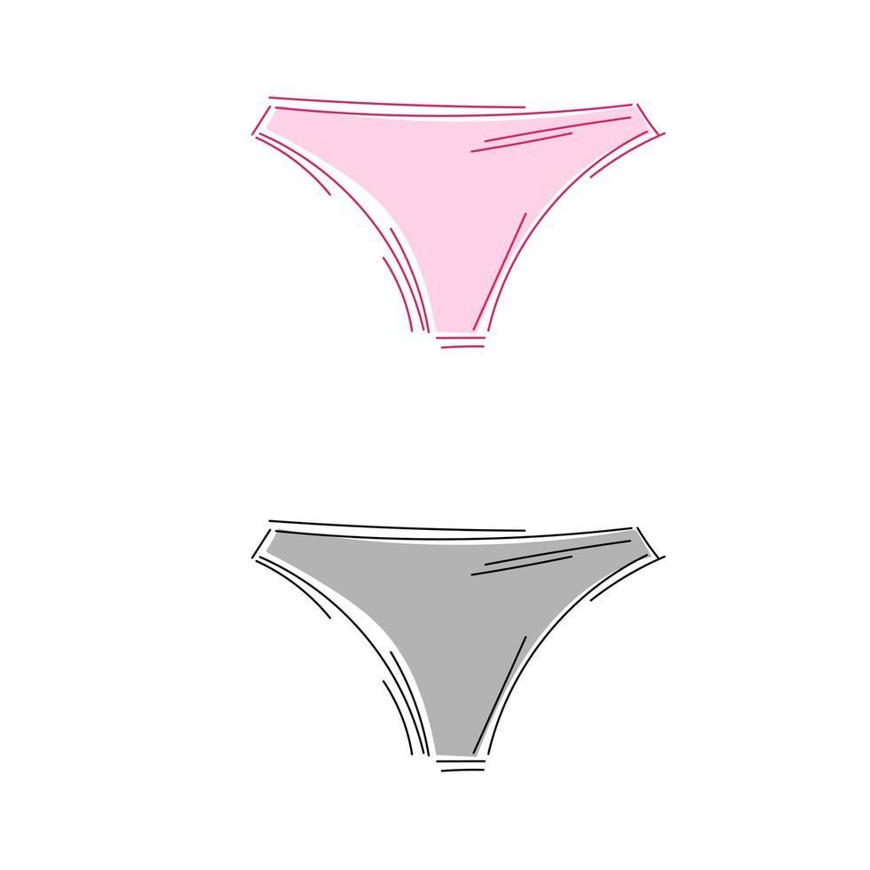 calcinha simples objeto vetor com cor rosa. ícone abstrato do logotipo de calcinha, moda