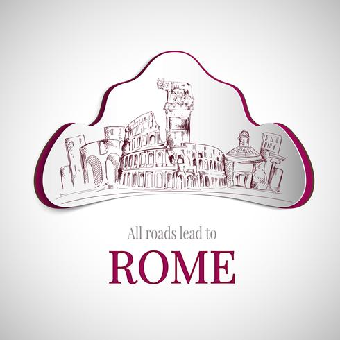 Emblema da cidade de Roma vetor