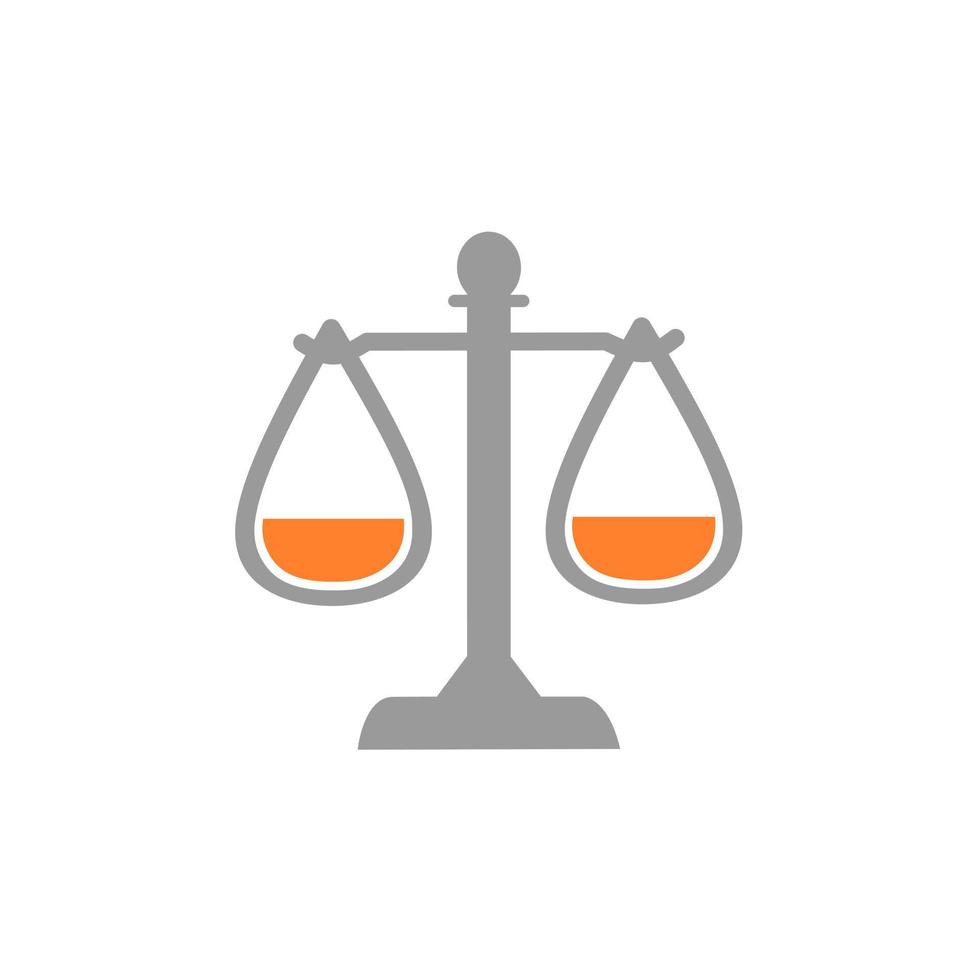 vetor de ícone de escritório de advocacia, design simples, ilustração de escala de justiça