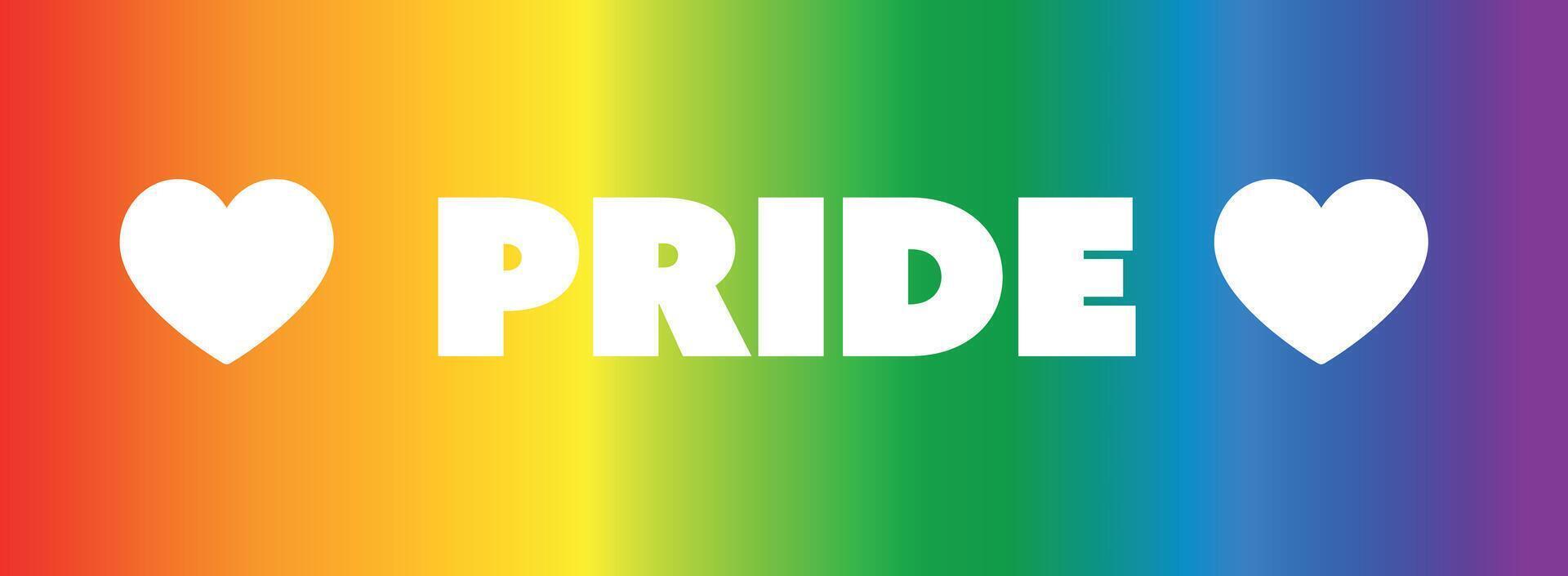 lgbtq orgulho mês bandeira com arco Iris listras vetor