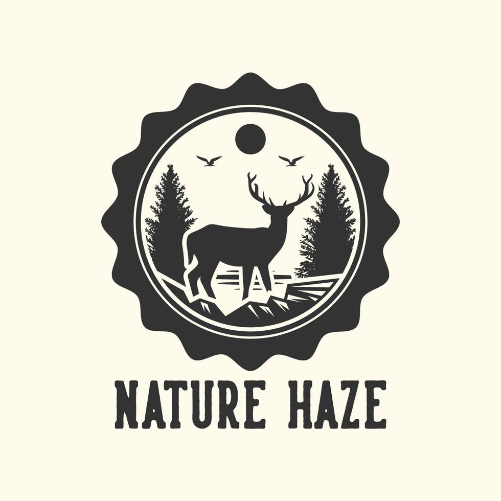 logo design natureza neblina ilustração plana vetor