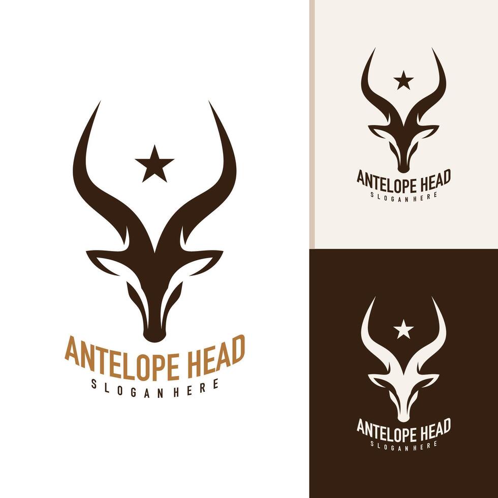 antílope cabeça logotipo Projeto . antílope ilustração logotipo conceito vetor