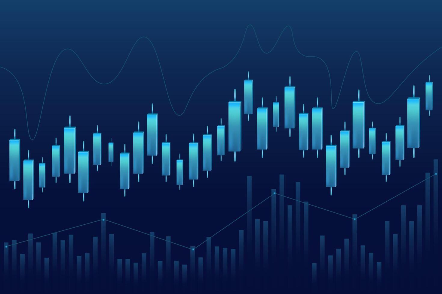 digital crescimento gráfico gráfico em tecnologia azul fundo. gráfico, diagrama, pesquisar, auditoria, planejamento, Estatisticas, gerenciamento, infográfico, dados análise, financeiro alfabetização. estoque mercado vetor