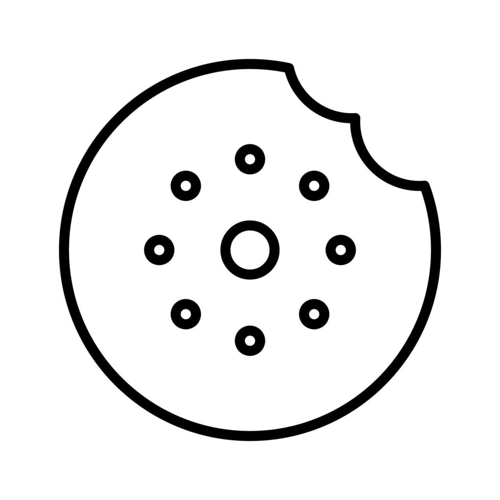 ícone de linha de biscoito vetor