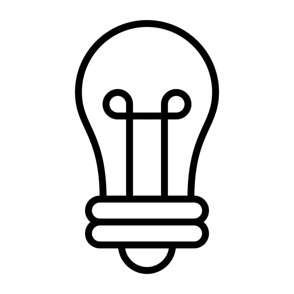 ícone de linha de lâmpada led vetor