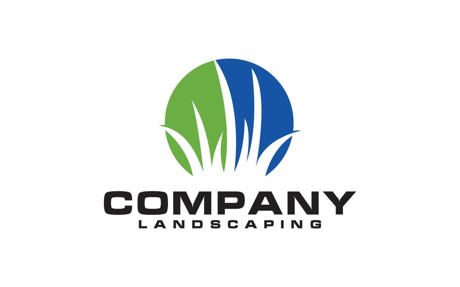 panorama logotipo para gramado ou jardinagem o negócio Projeto modelo vetor