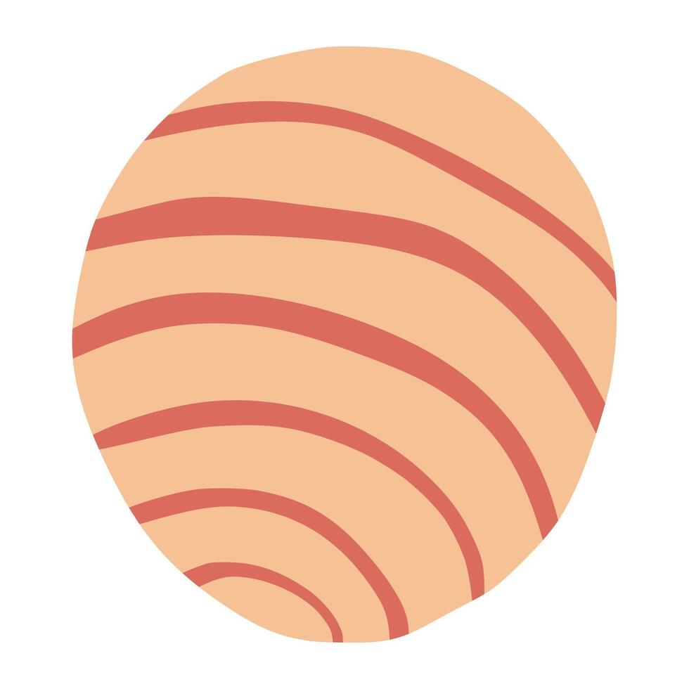 minimalista abstrato circular pêssego forma com curvado linhas vetor