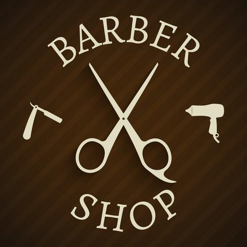 Cartaz de barbearia de cabeleireiro vetor