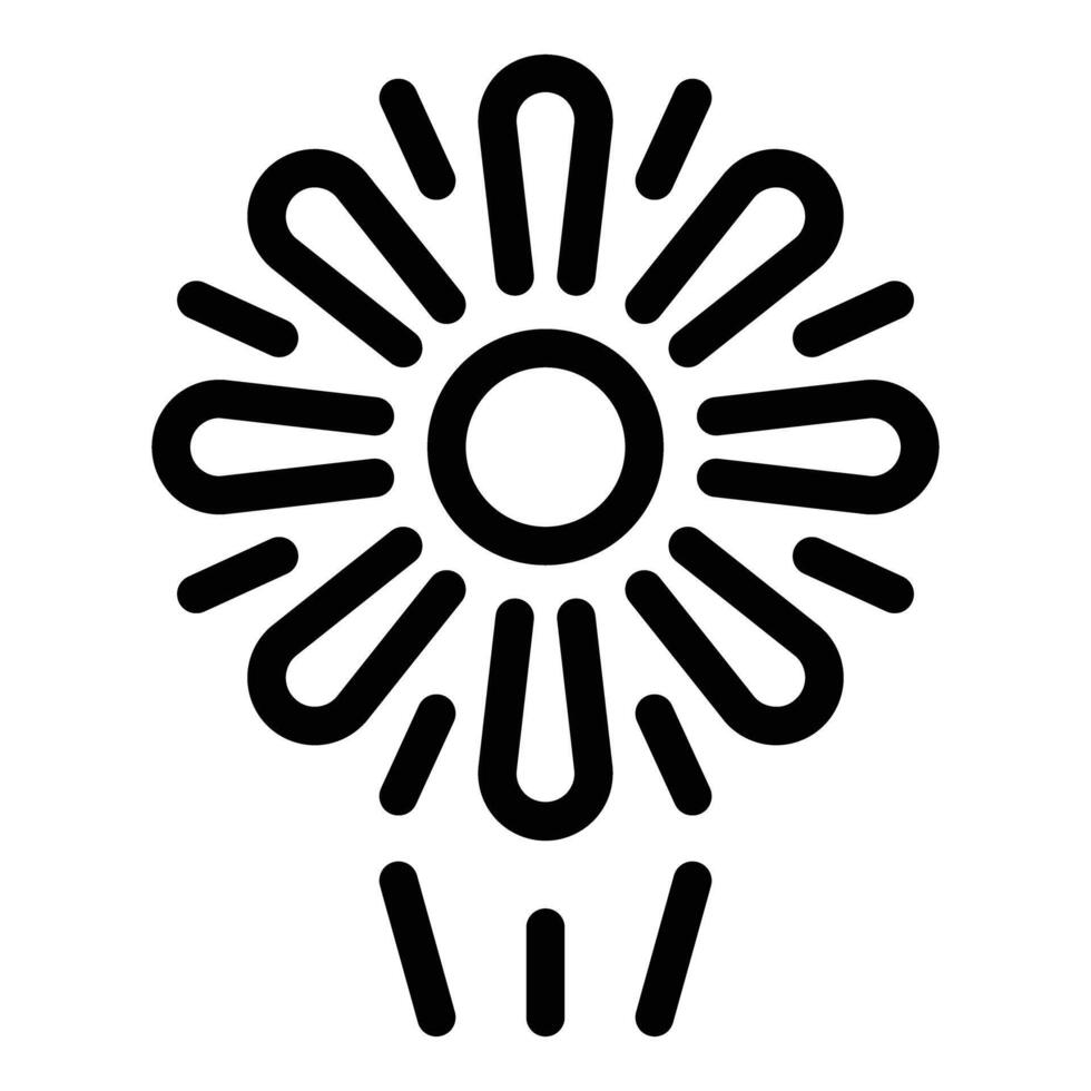 Preto e branco ilustração do uma radiante reluzente ícone com simples linhas vetor