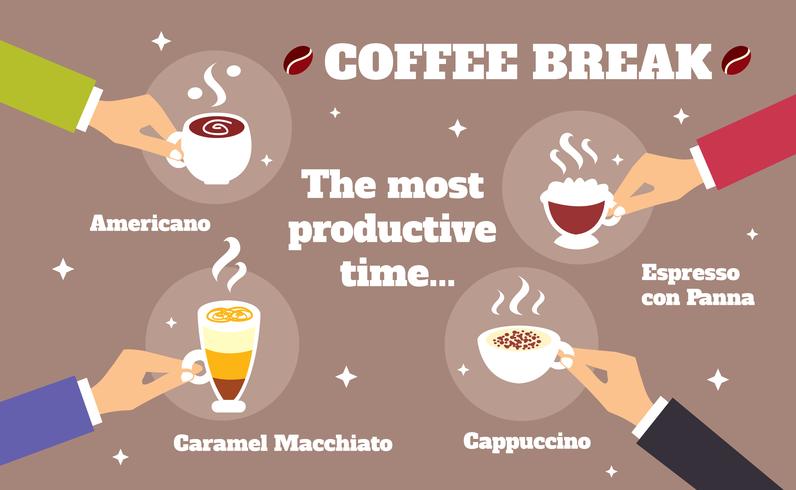 Conceito Coffee break vetor