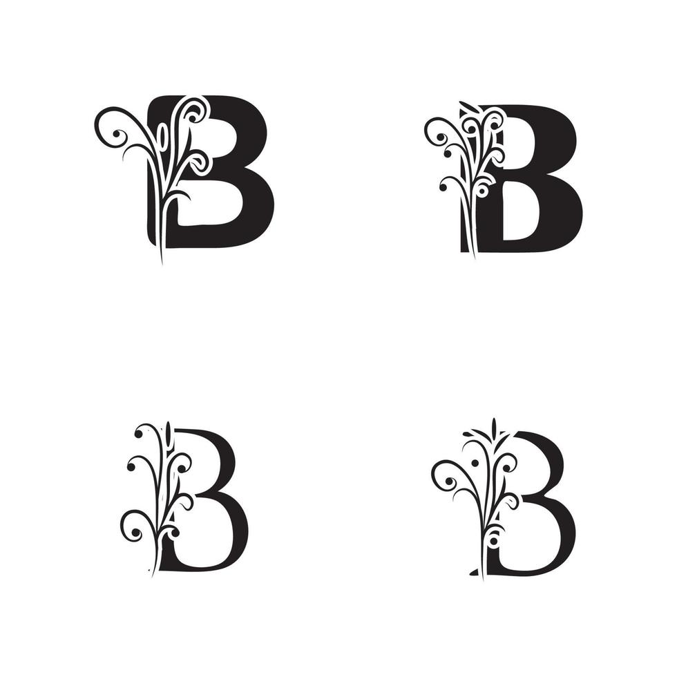 letra b criativa modelo de logotipo ícone de vetor design