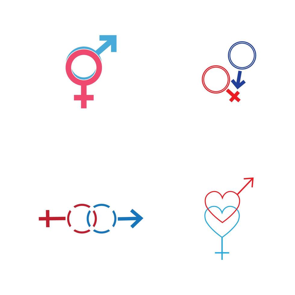 gênero masculino e feminino assinar símbolo ícone ilustração vetorial vetor