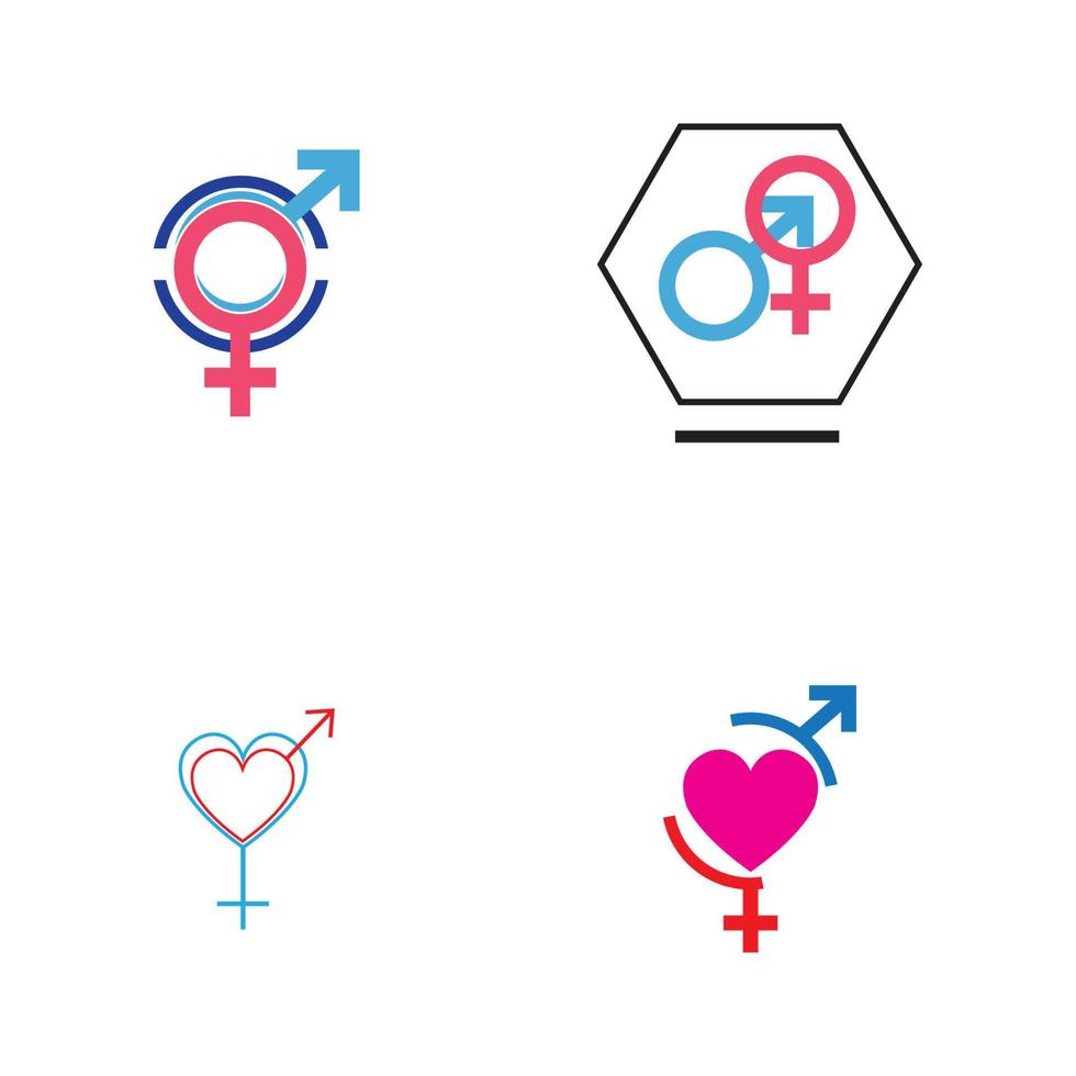 gênero masculino e feminino assinar símbolo ícone ilustração vetorial vetor