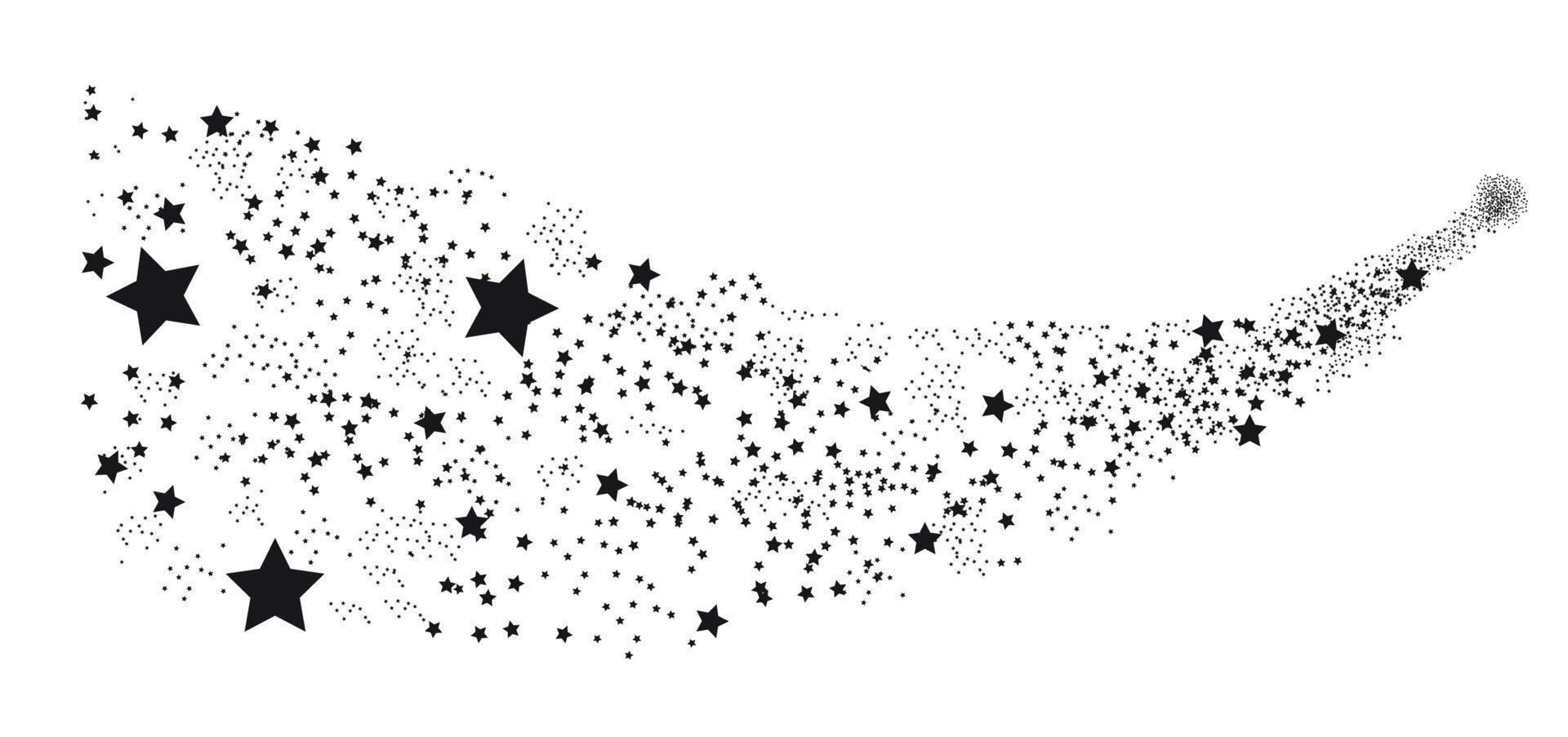 estrela do cometa em fundo branco. ilustração vetorial. vetor