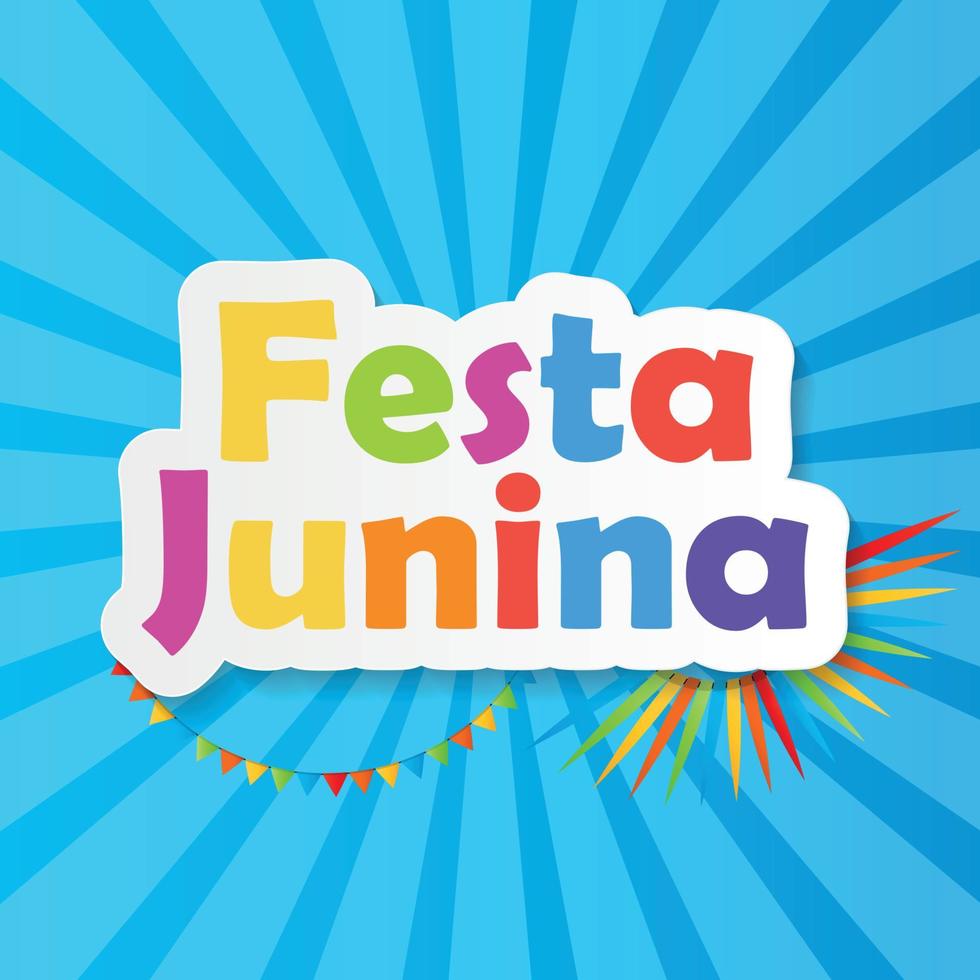 ilustração em vetor fundo festa junina