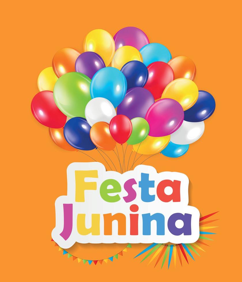 ilustração em vetor fundo festa junina