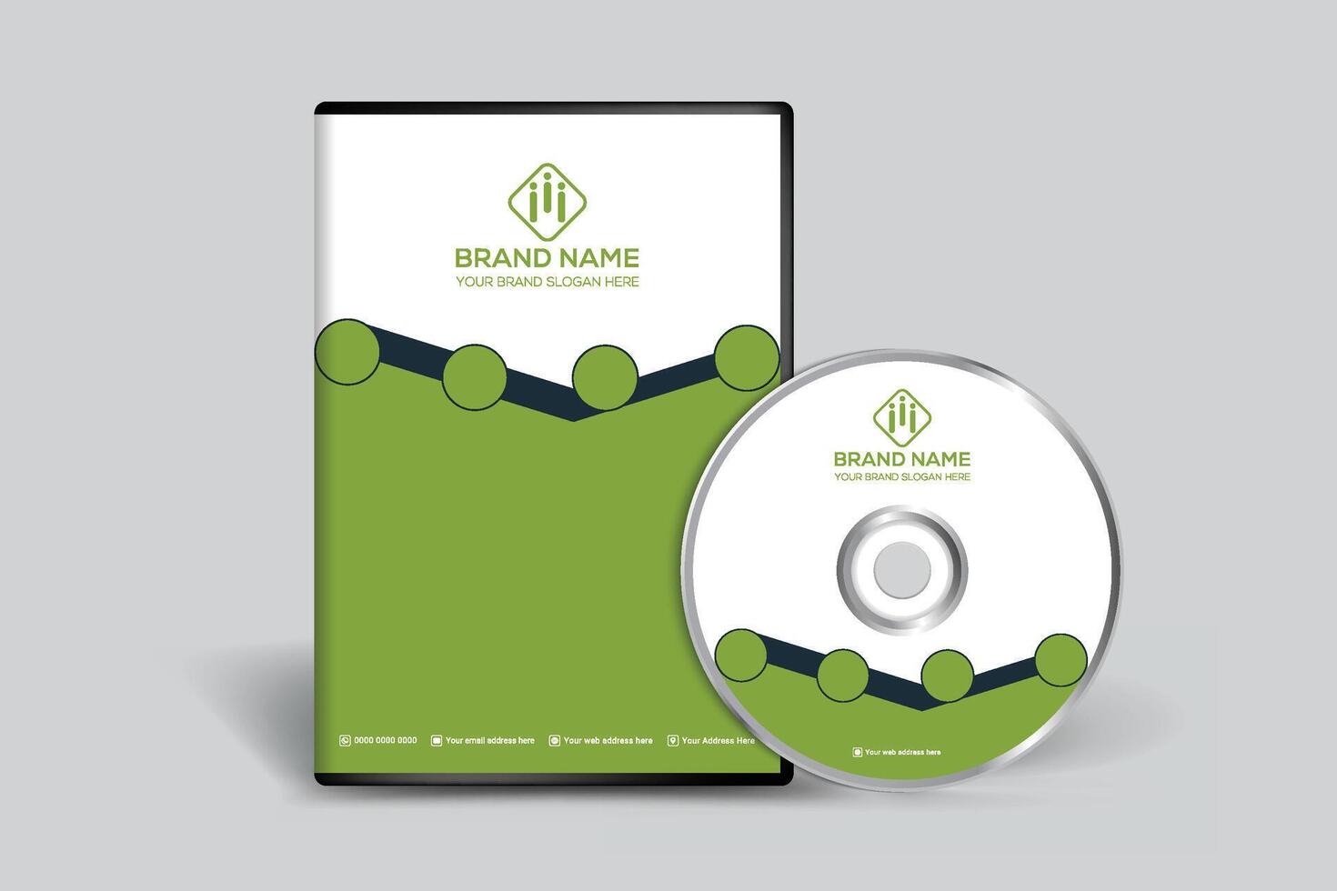 corporativo verde cor DVD cobrir Projeto vetor