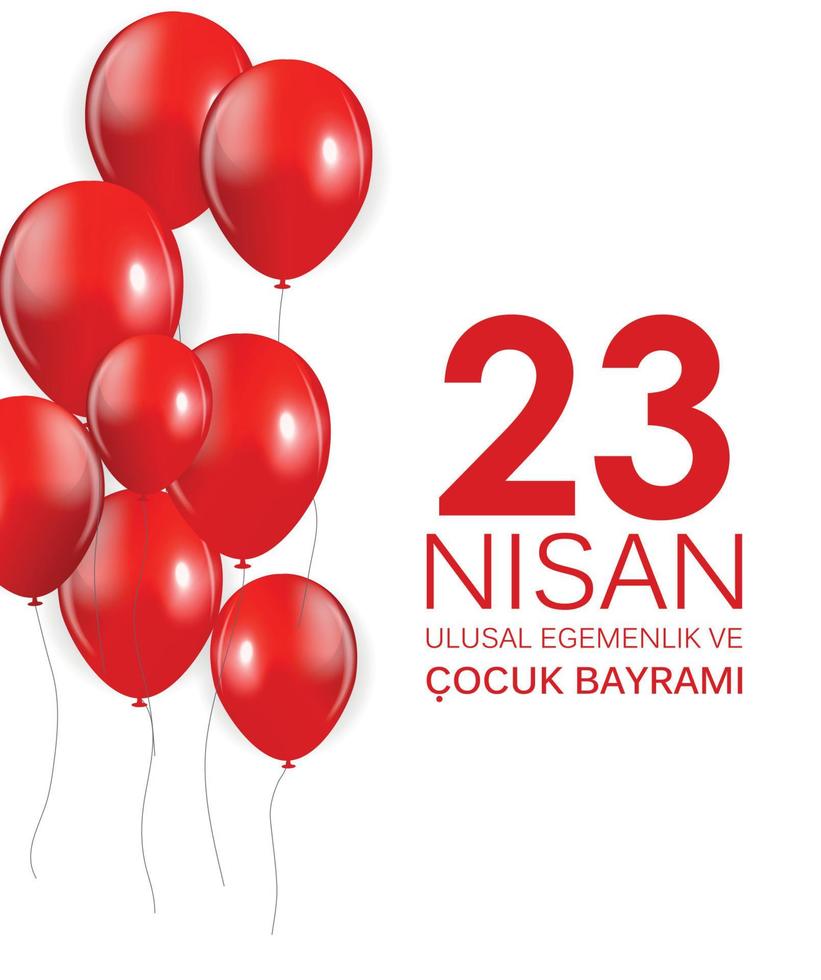 23 nisan cocuk baryrami. ilustração vetorial turco, 23 de abril, dia das crianças vetor