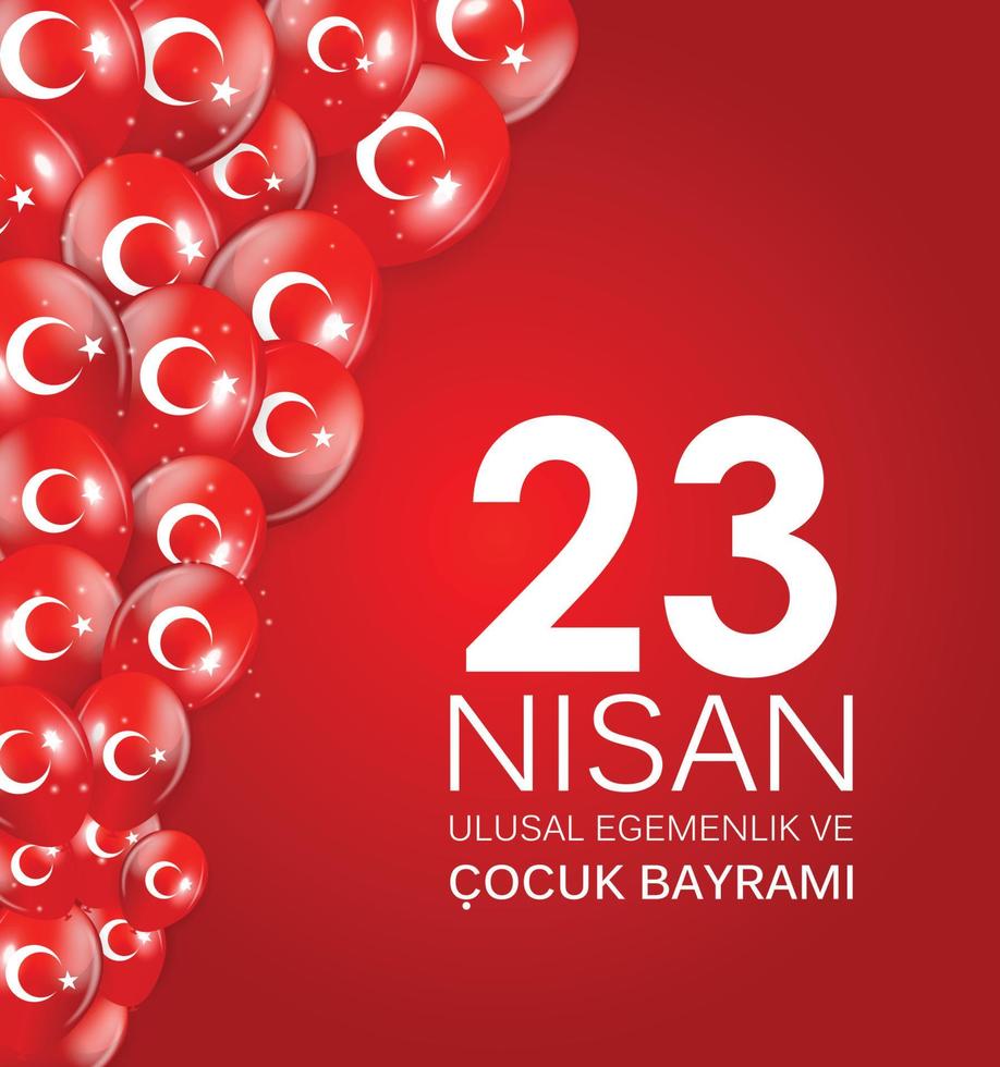 23 nisan cocuk baryrami. ilustração vetorial turco, 23 de abril, dia das crianças vetor