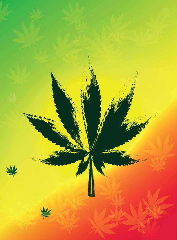 ilustração em vetor fundo abstrato cannabis