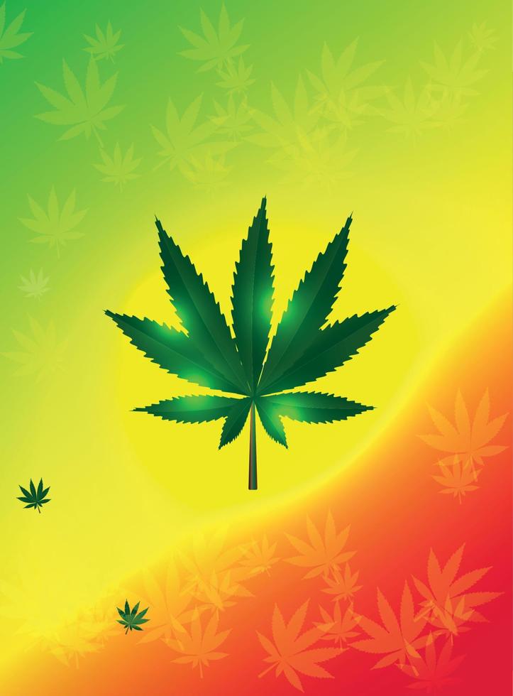 ilustração em vetor fundo abstrato cannabis