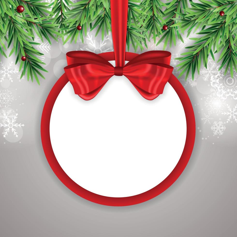 abstrato férias ano novo e fundo de feliz Natal com moldura e arco. ilustração vetorial vetor