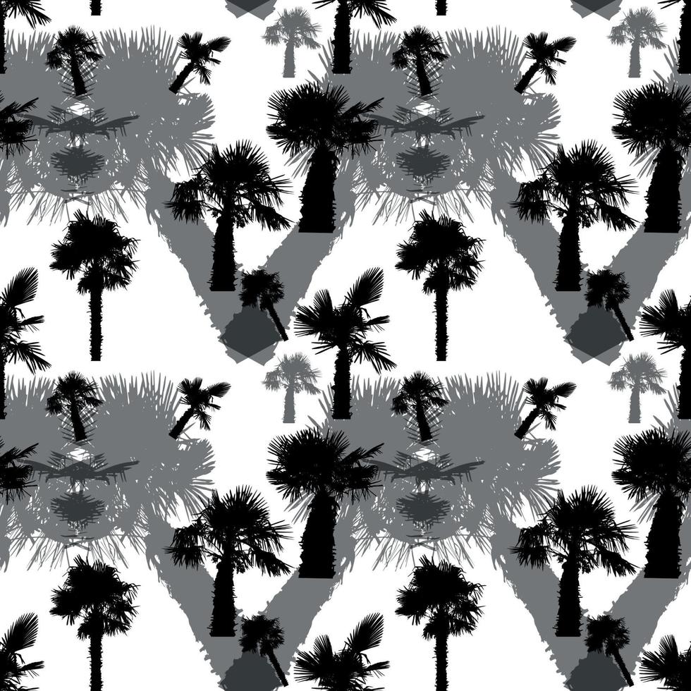 ilustração em vetor palmeira padrão sem emenda.